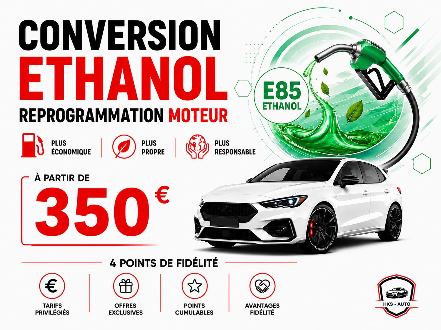 Conversion éthanol HKS Auto